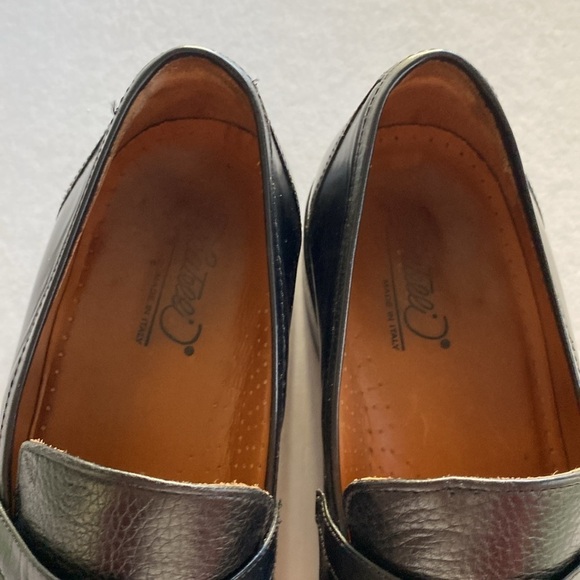 Fratelli Men’s Black Soft Leather Tassel Slip On Shoes Size 9. Made in Italy.